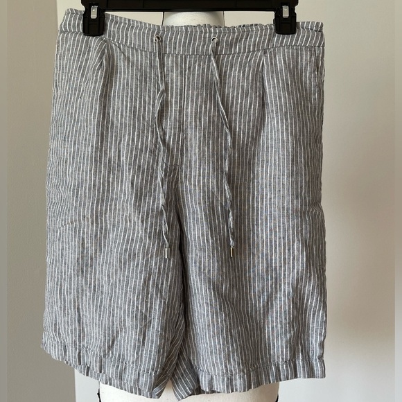 Chico’s size 0.5 women’s 6 100% linen shorts with drawstring - Picture 1 of 16